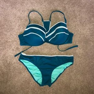 Shade and Shore Racerback Halter Bikini